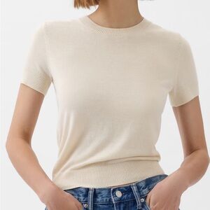 H&M sweater knit wear pullover top shirt half sleeve thin New